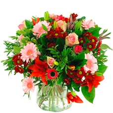 Bouquet red pink (Large (L))
